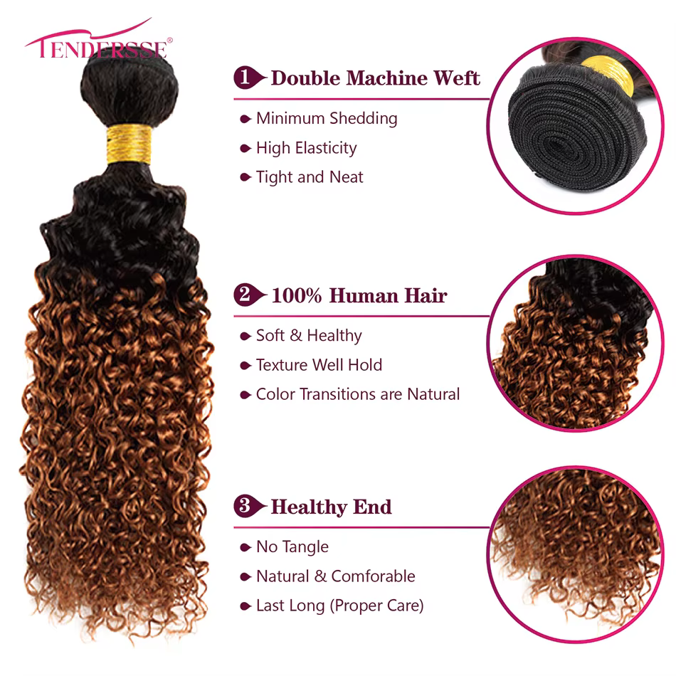 12A 100% cheveux humains mongol crépus bouclés paquets avec fermeture Afro bohème bouclés crépus bou