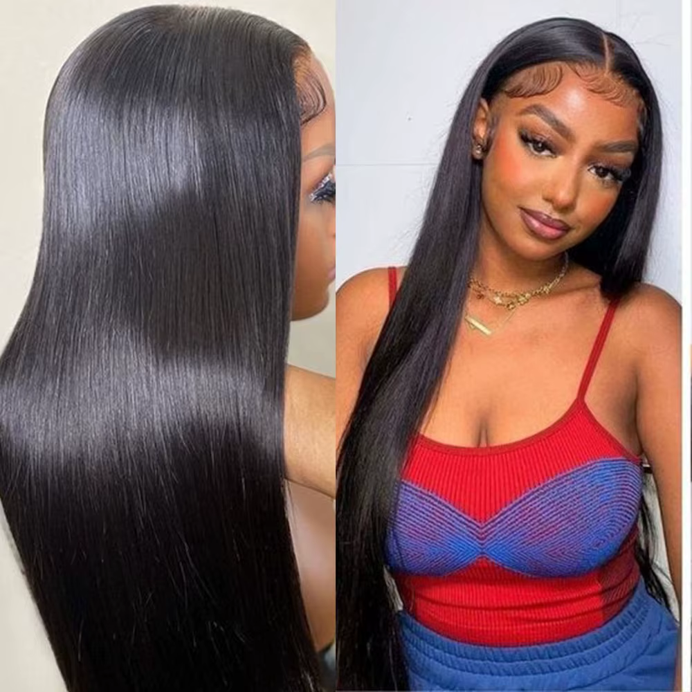 360 HD dentelle frontale perruque cheveux humains droite dentelle avant perruque brésilienne cheveux
