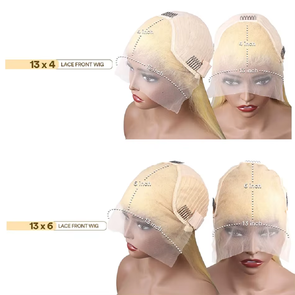 Perruque frontale HD Lace Body Wave 613 blonde 13x6 de 30 pouces en cheveux humains colorés, haute d