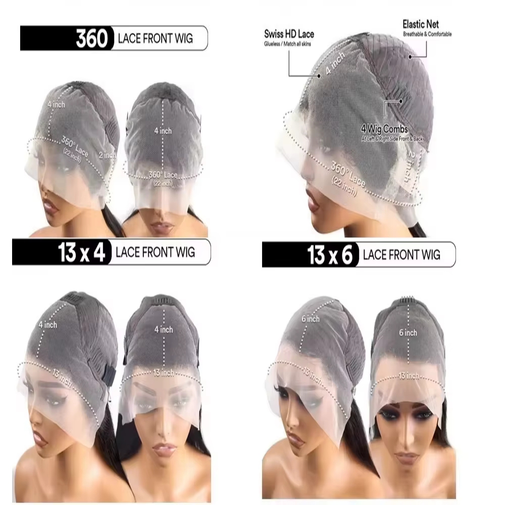 Perruques frontales en dentelle HD 360, bouclées, en cheveux humains, pré-épilées, à ondulations pro