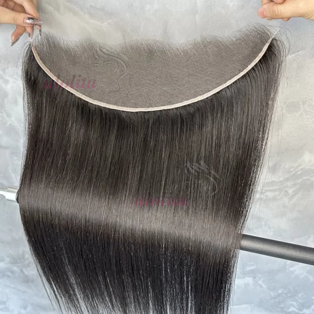 Perruques frontales en dentelle droite sans colle 13x4 avec tresses cheveux humains prêt à porter pe