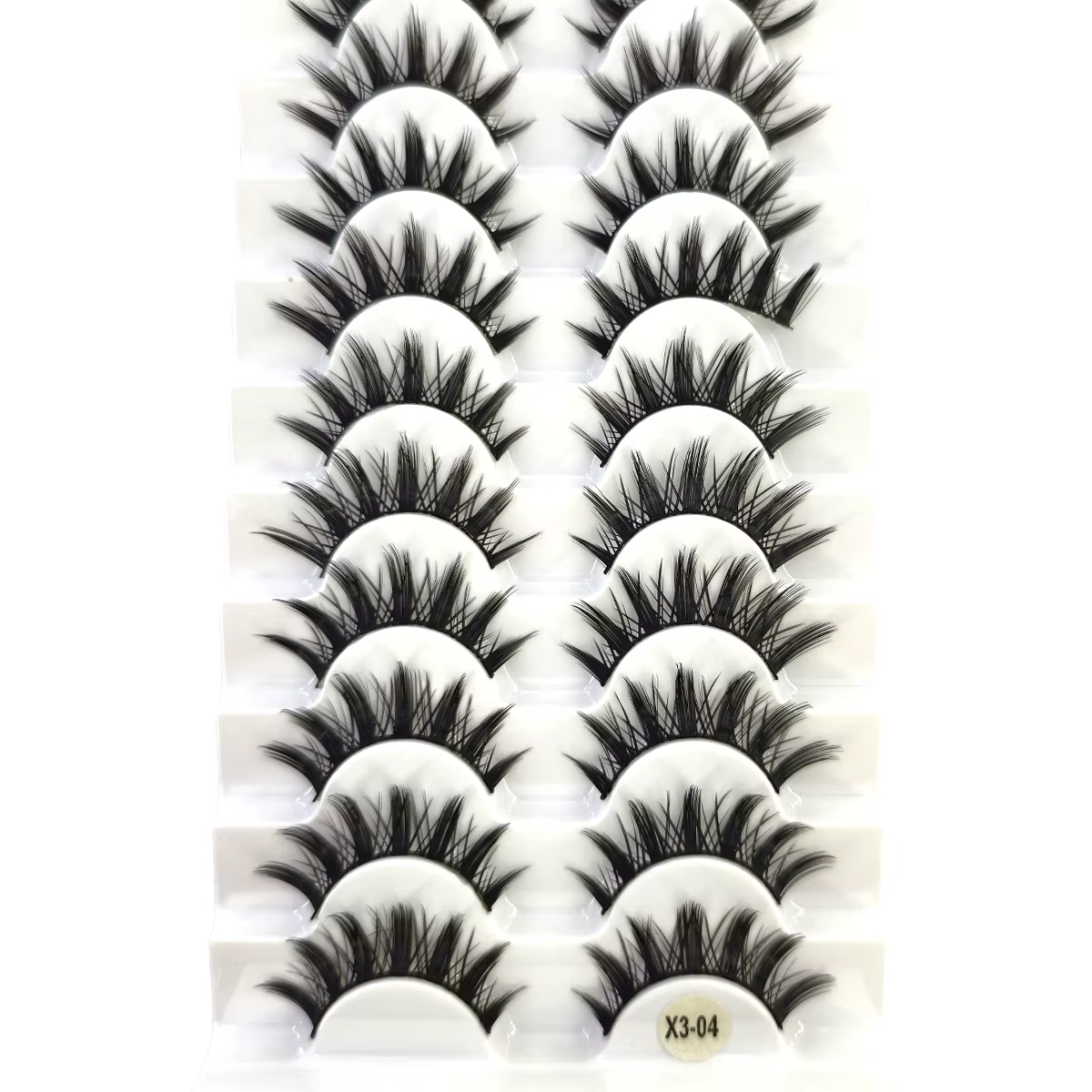 10 paires mélange de cils vison moelleux dramatique Faux cils naturel Long Faux vison vaporeux Faux 