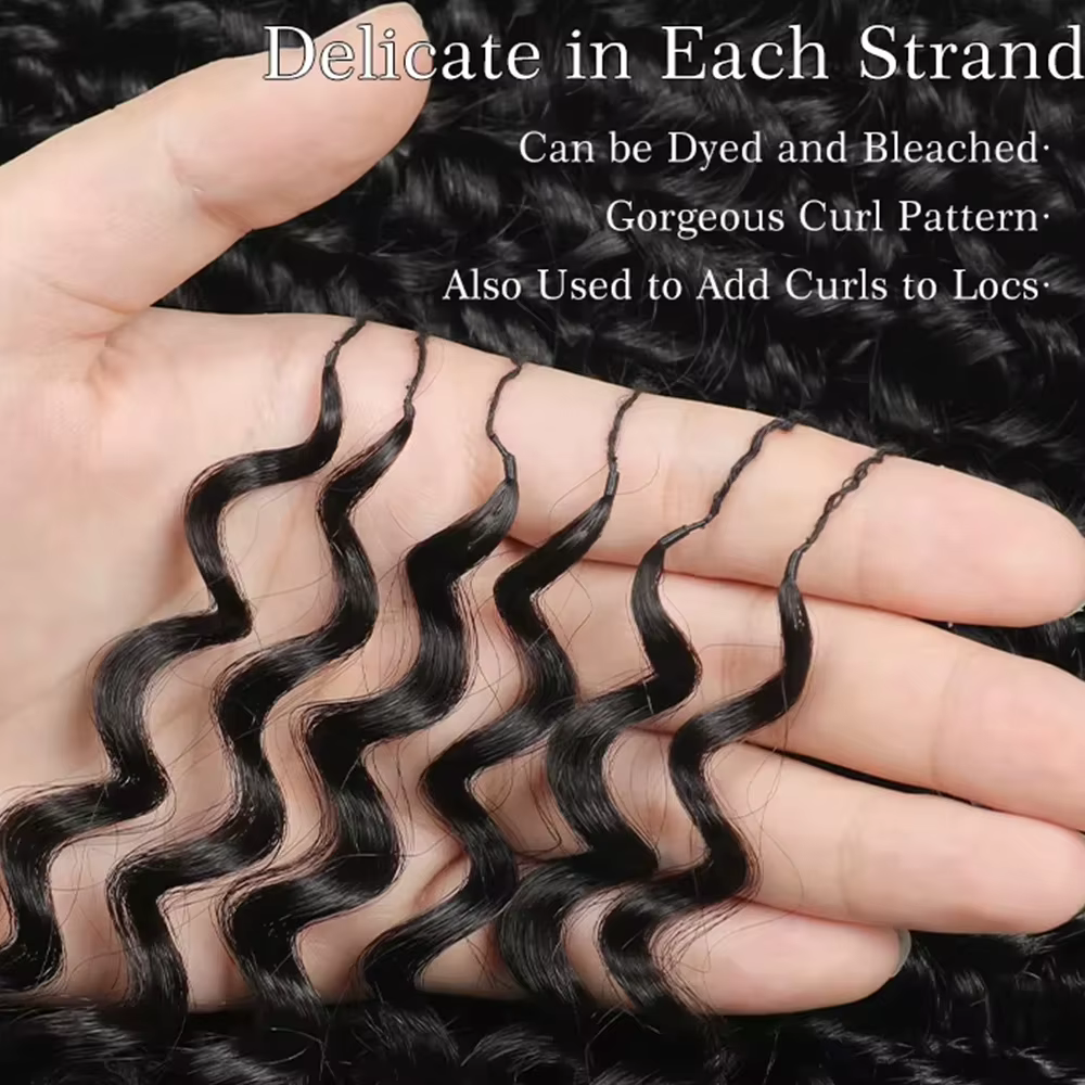 Cheveux humains au crochet : Kinky Straight, Kinky Curly, Lisse Baguette, Body Wave, Bouclés Birmans