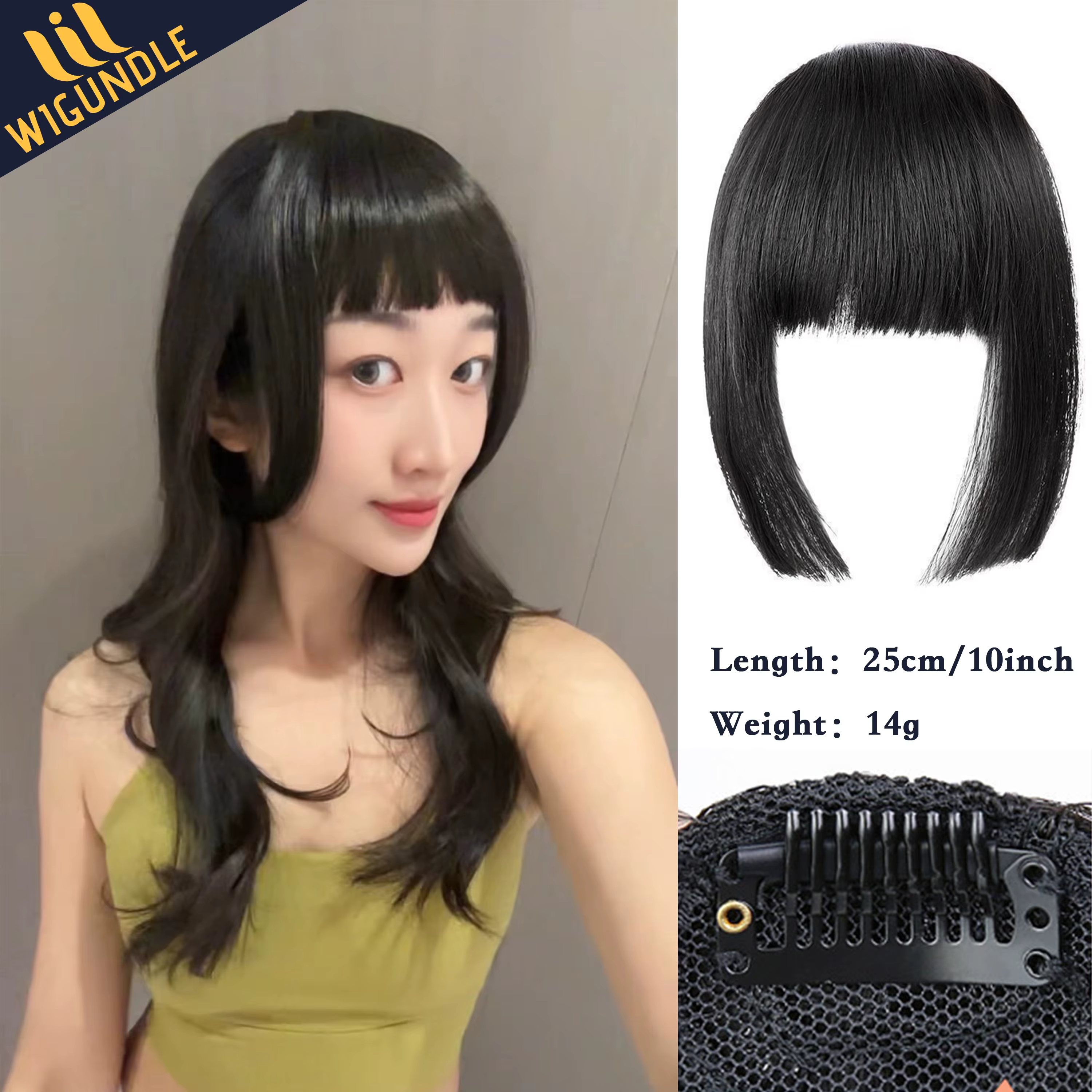 Faux franges à clipser pour femmes, extensions capillaires synthétiques, outils de coiffure, postich