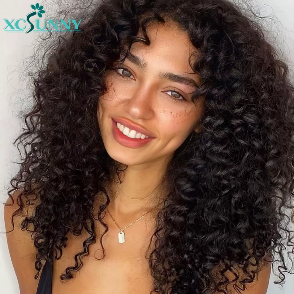 Perruque Bob Lace Wig Brésilienne Naturelle Bouclée, Cheveux Humains, 13x6, Pre-Plucked, Deep Curly,