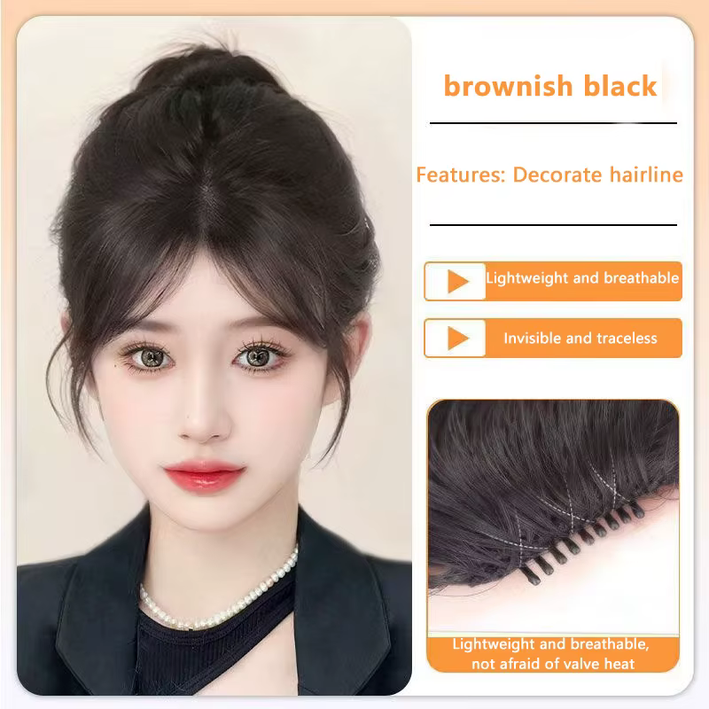 1pc synthétique droite frange Air frange Extension de cheveux naturel cheveux frange pour les femmes