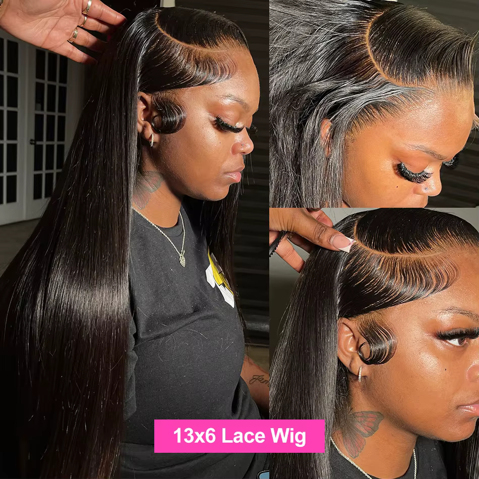 Perruque Lace Closure Wig Naturelle Lisse, HD, 4x4, 13x4, 28 30 Pouces