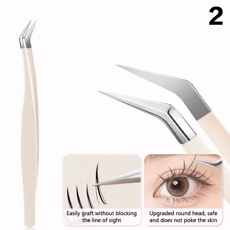 【AyS】Pince à épiler pour extensions de cils, couleur dégradée, en acier inoxydable, outil de précisi