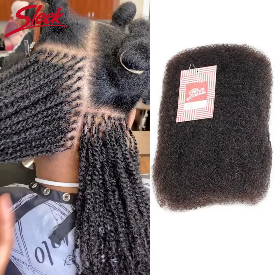 Afro crépus cheveux en vrac pour tressage brésilien crépus bouclés Remy Extensions de cheveux humain