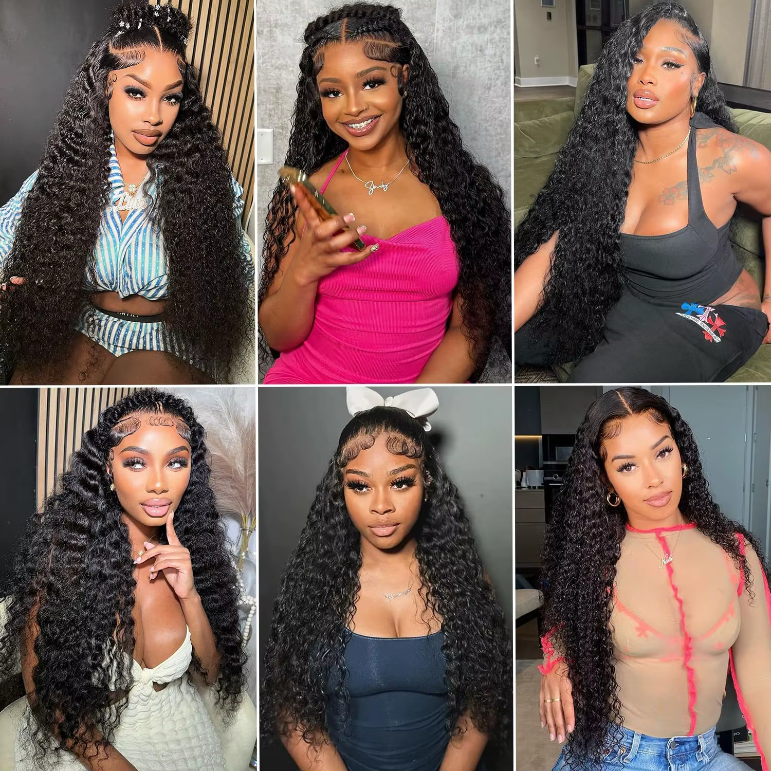 Extensions de cheveux humains vierges non traités, ondulés, double trame, 34-36 pouces, pour tissage