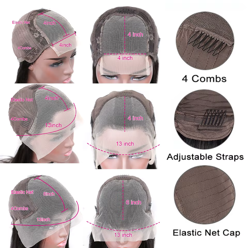 30 pouces vague de corps 13x4 13x6 Hd Transparent dentelle avant perruques de cheveux humains pour l