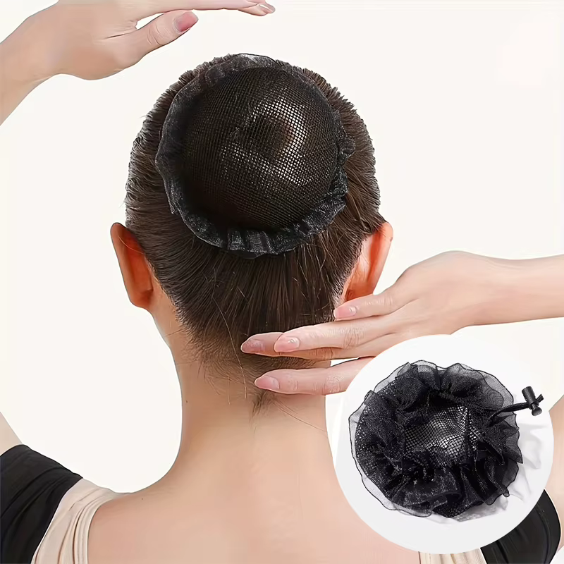 Filet à cheveux élastique en Nylon pour chignon Invisible, réutilisable, adapté aux femmes, chignon 
