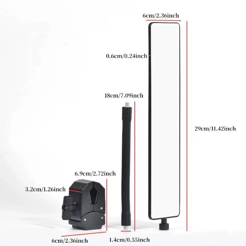 Miroir de contrôle pour extensions de cils HD anti-buée, design en bande longue, 1 pièce, portable p
