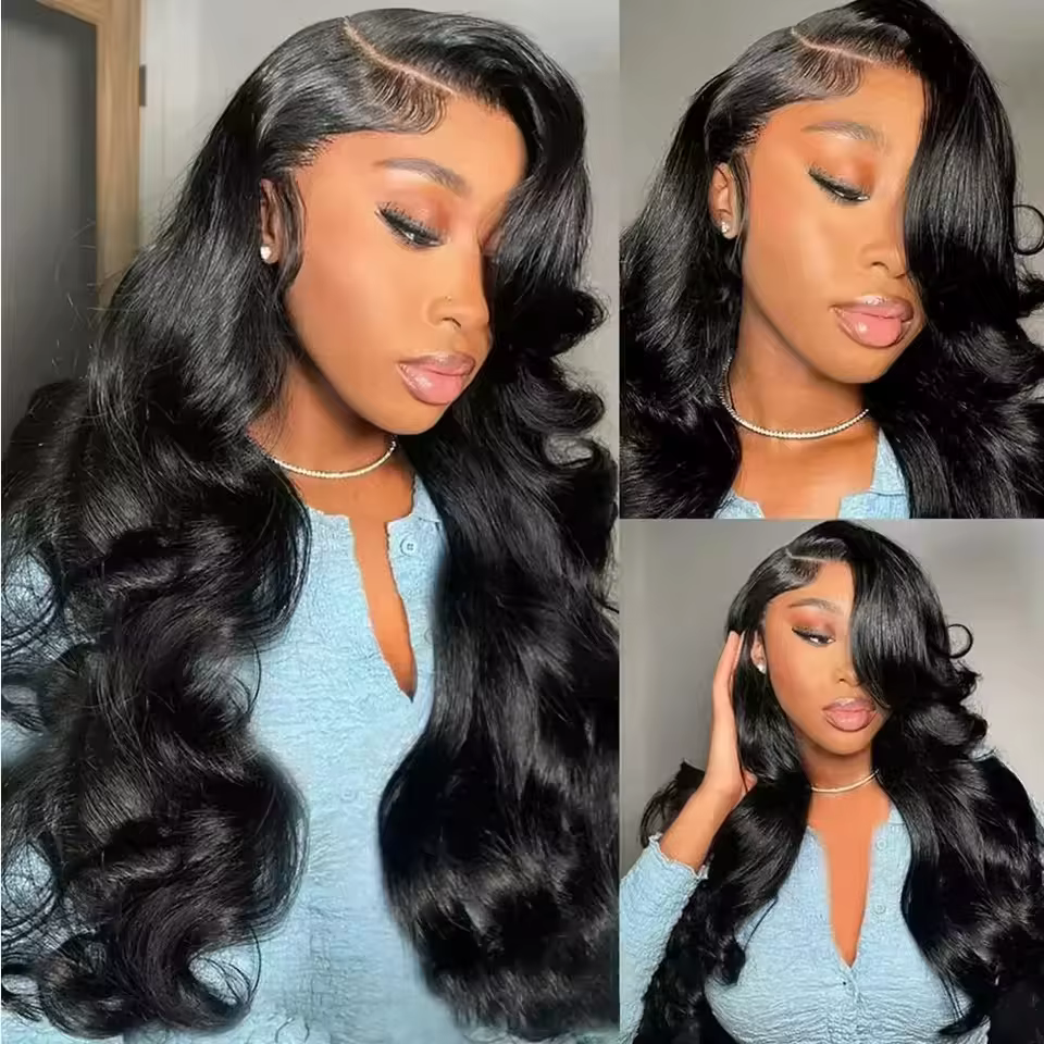 Perruque Lace Frontale HD Transparente 13x6 de 40 Pouces, Ondulations Souples, Perruque Lace Frontal