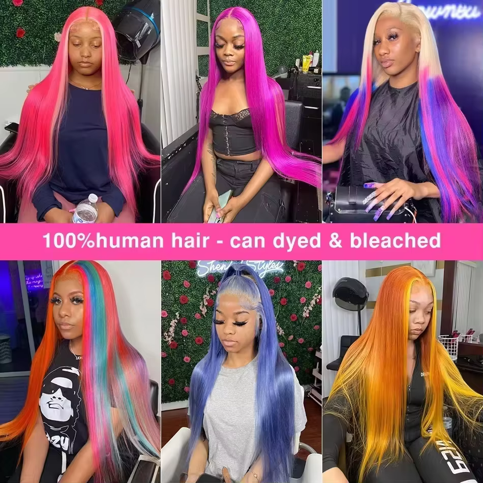 Perruques Lace Front en Cheveux Humains Lisses Blondes 613 HD Transparentes 13x4 13x6, Densité 180 2