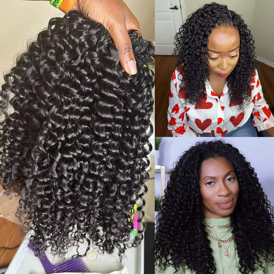 Vague d'eau sans noeud pré-séparé Crochet Extensions de cheveux cheveux humains bouclés plume Croche