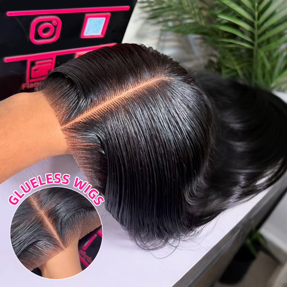 Perruques sans colle Wear Go en cheveux humains, perruque Lace Front 13x6, perruque Lace Front HD tr