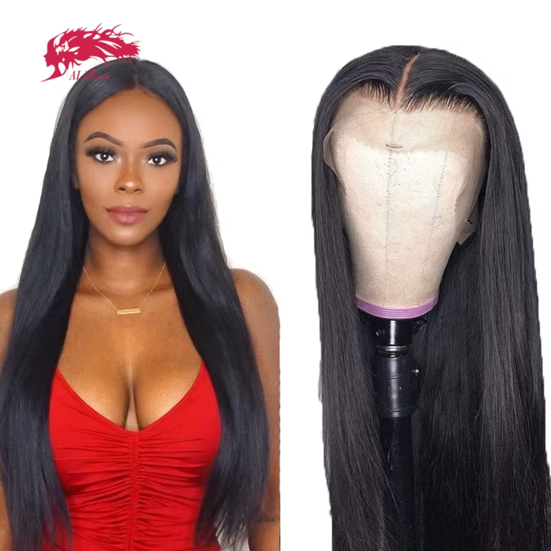 Ali Queen cheveux droite HD Transparent dentelle perruque cheveux humains dentelle frontale perruque
