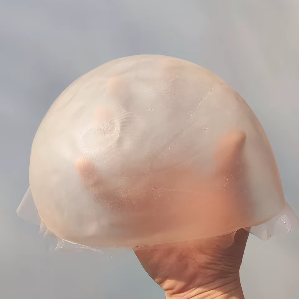 Perruque de simulation du cuir chevelu pour hommes, casquette en maille astronomique en caoutchouc P