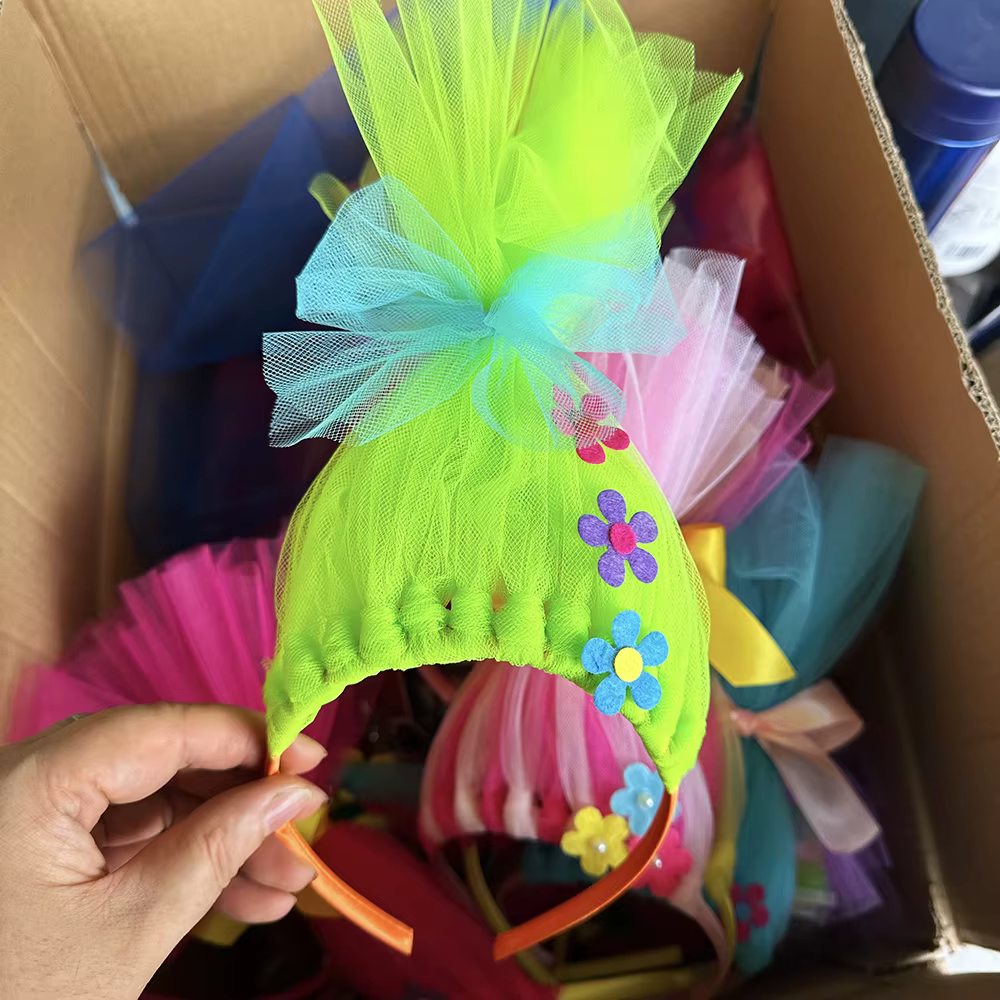 Accessoires pour cheveux de fête Trolls Poppy Princess, bandeaux personnalisés, accessoires de cospl