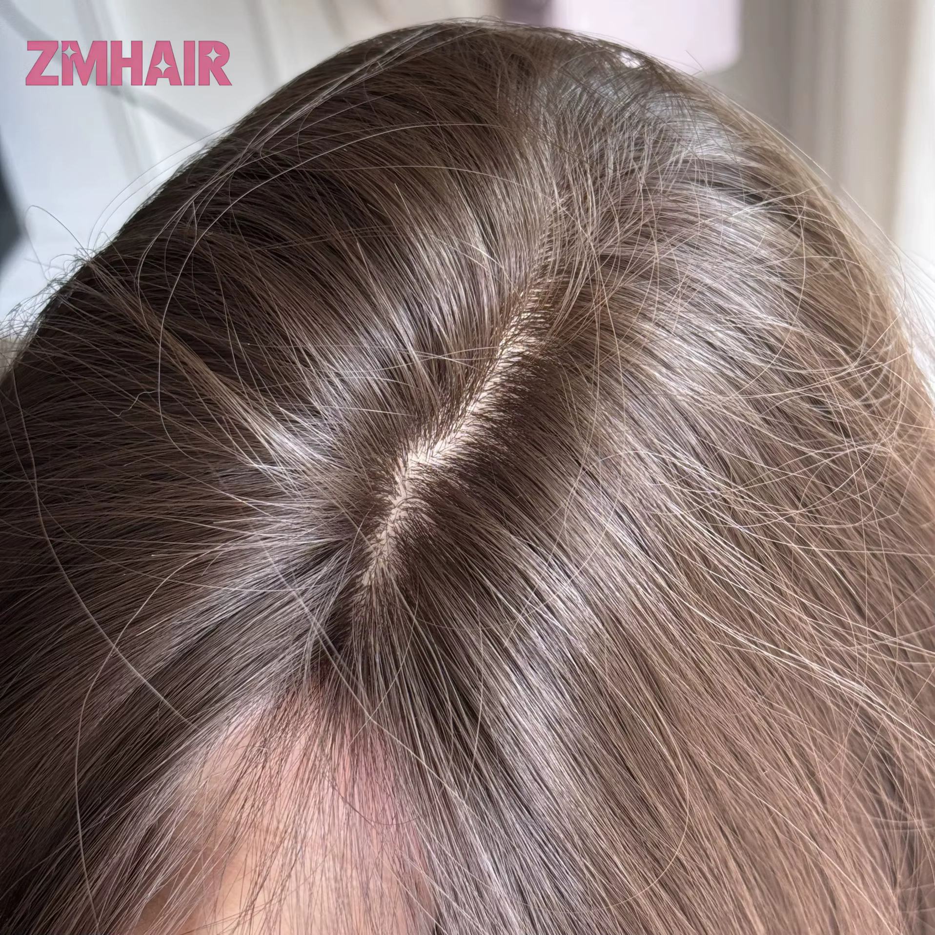 Perruque en cheveux humains malaisiens, densité 180%, raie centrale, base en soie, cheveux lisses et