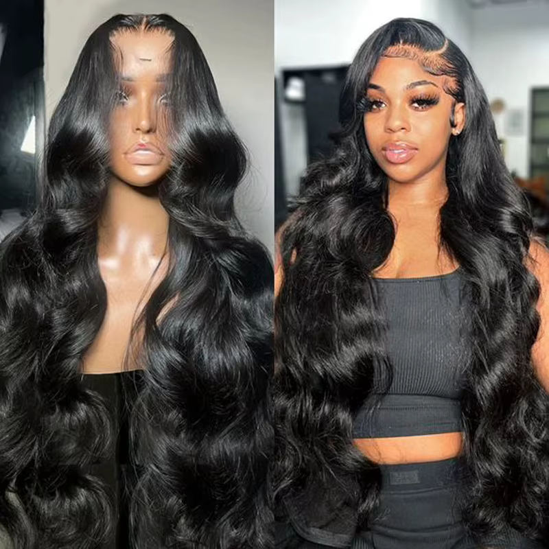 Perruque Lace Front Wig Body Wave Brésilienne Naturelle, Cheveux Humains, 13x6, 13x4, 30 Pouces, 200