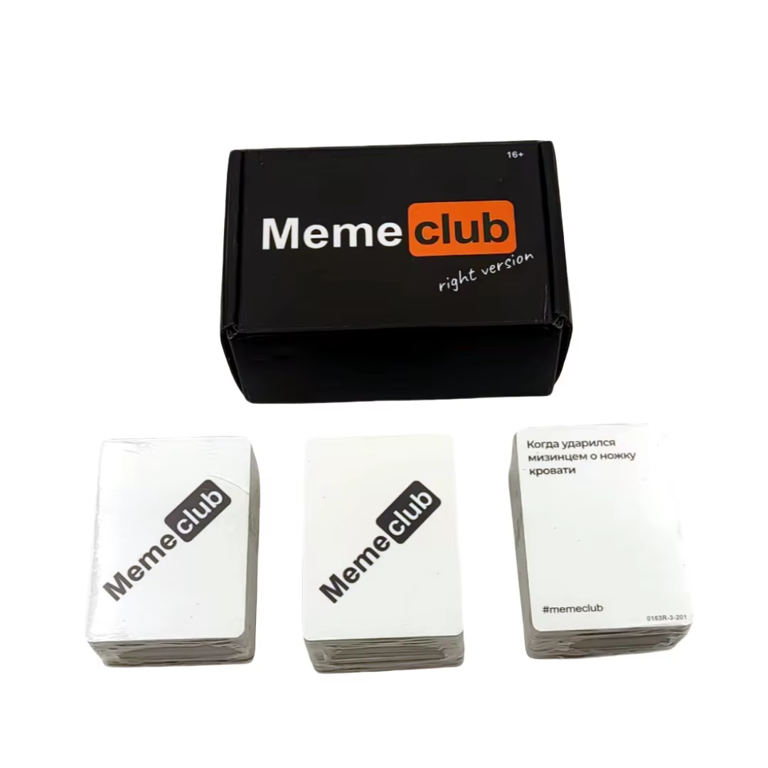 Meme Club: Right Version, version russe du jeu de société, jeu de table interactif, jeu de cartes ad
