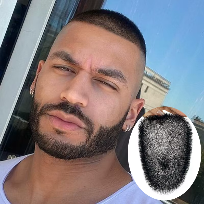 15*20 cm 100% cheveux humains Buzz coupe toupet pour hommes Ultra mince respirant PU Transparent ent
