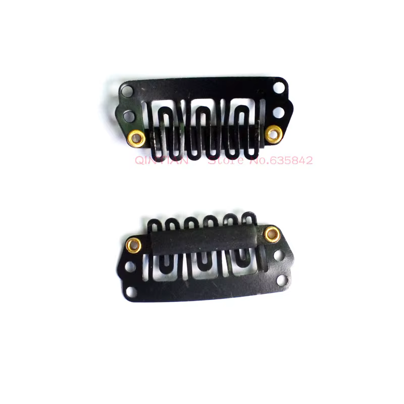Clips pour perruques 100 pièces 3,2 cm 2,8 cm en forme de U, clips à pression pour extensions de che