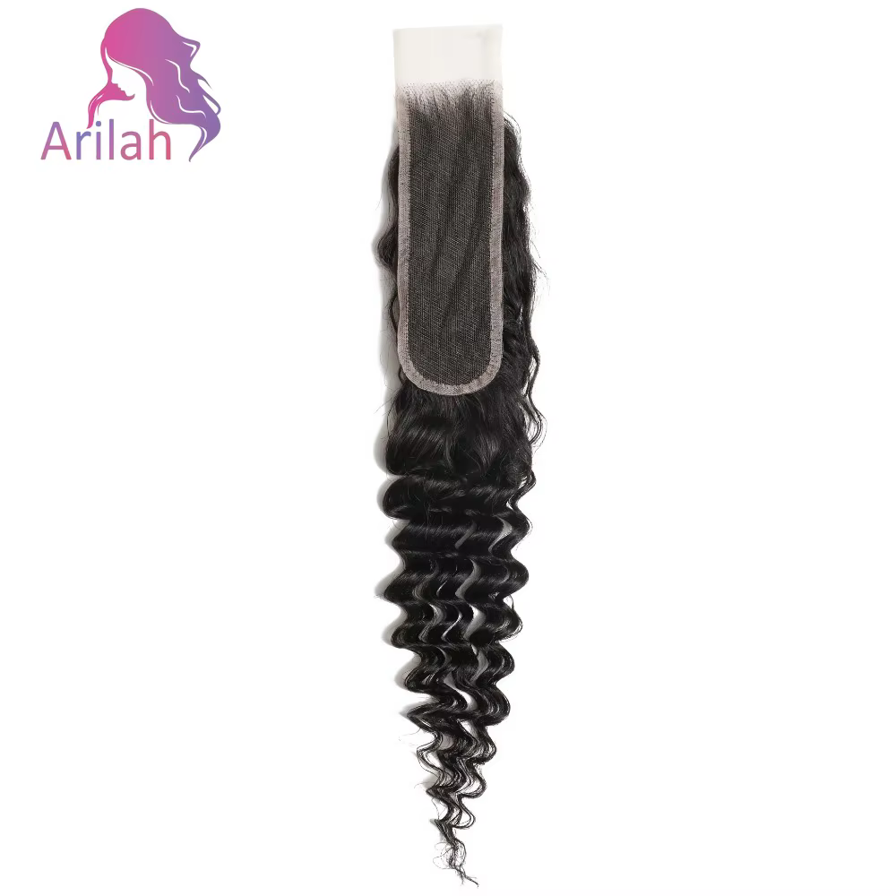 Perruque Lace Closure naturelle ondulée profonde, 12-22 pouces, 2x6, dentelle suisse transparente, p