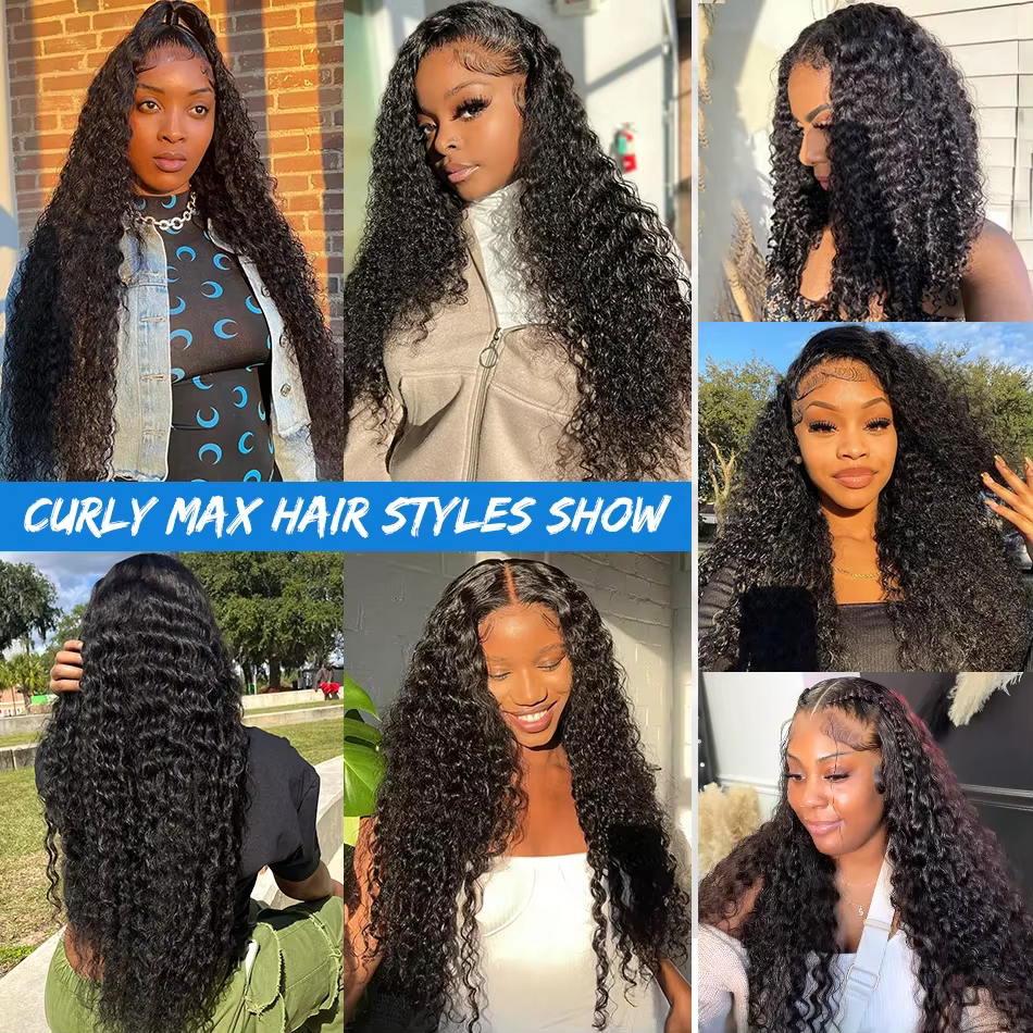 Perruque Lace Front Wig Naturelle Bouclée, Cheveux Humains, 4x4, 13x4, 13x6, Transparent HD, Deep Wa