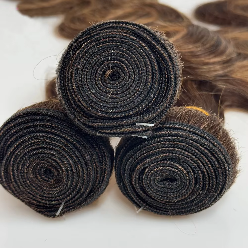 Offres sur les extensions de cheveux naturels brésiliens non traités, ondulés, colorés, 16A Highligh