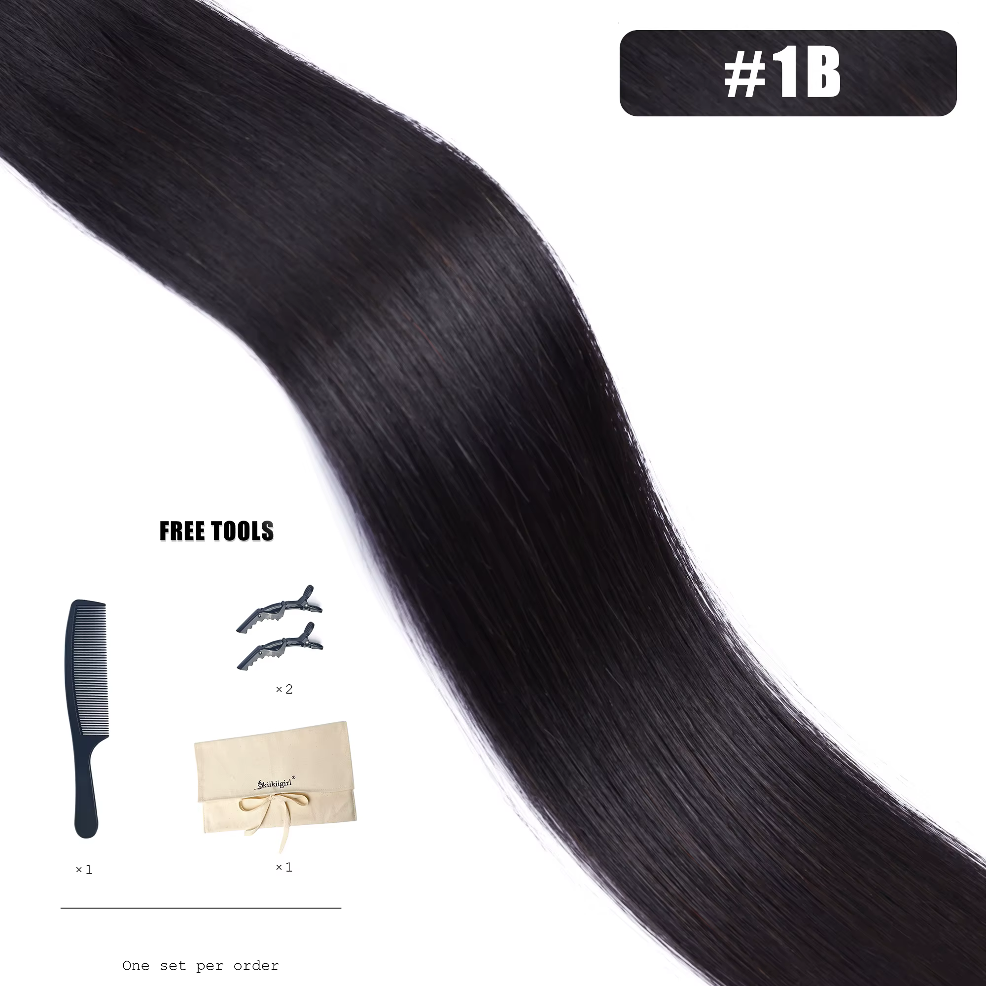 Extensions de cheveux Genius Weft, extensions invisibles papillon Genius, double trame, 100% cheveux