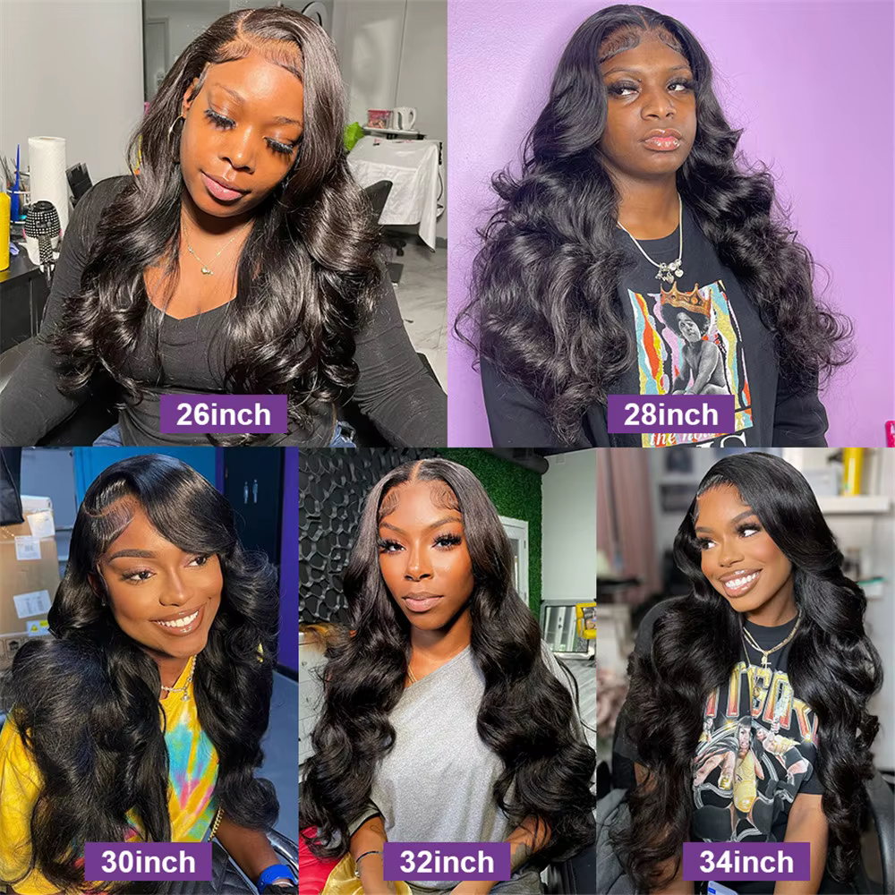 Perruque Lace Front Wig Body Wave Brésilienne Naturelle, Cheveux Humains, 13x4, 13x6, 4x4, 6x4, 5x5,
