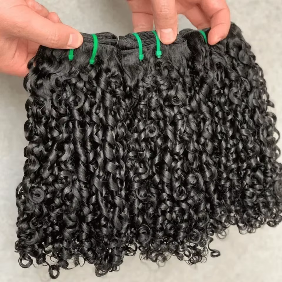 Lots de Cheveux Humains Bouclés Pixie, Lots de Cheveux Bouclés Profonds, Tissage de Cheveux Brésilie