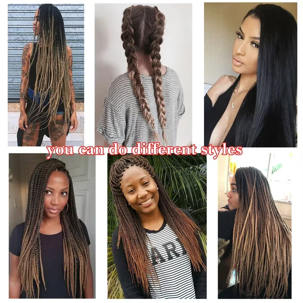 38 pouces 4x Sensationnel pré-câché tresse de cheveux synthétiques kanekalon ignifuge pour tresse de