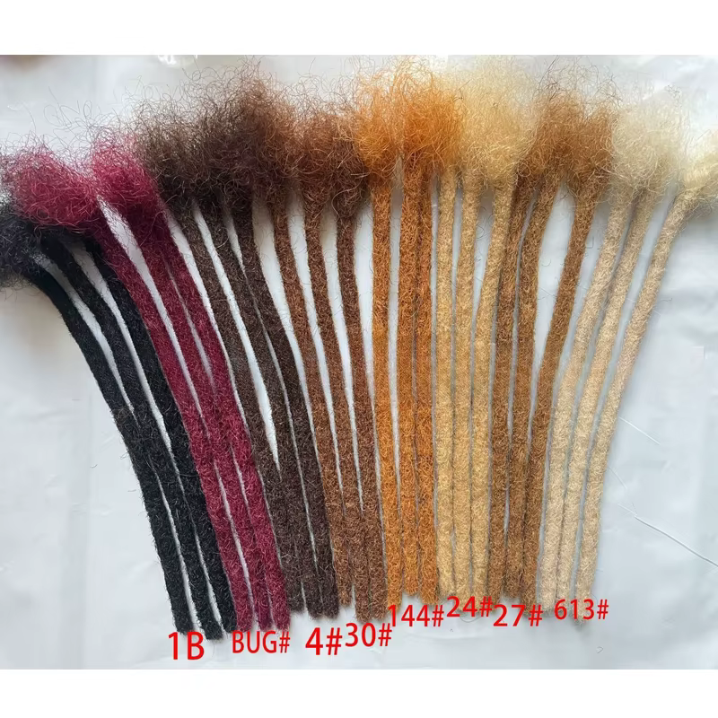 Épaisseur de 0,6 cm # Extensions de dreadlocks en cheveux humains naturels blonds 27/30/Bug/613 pour
