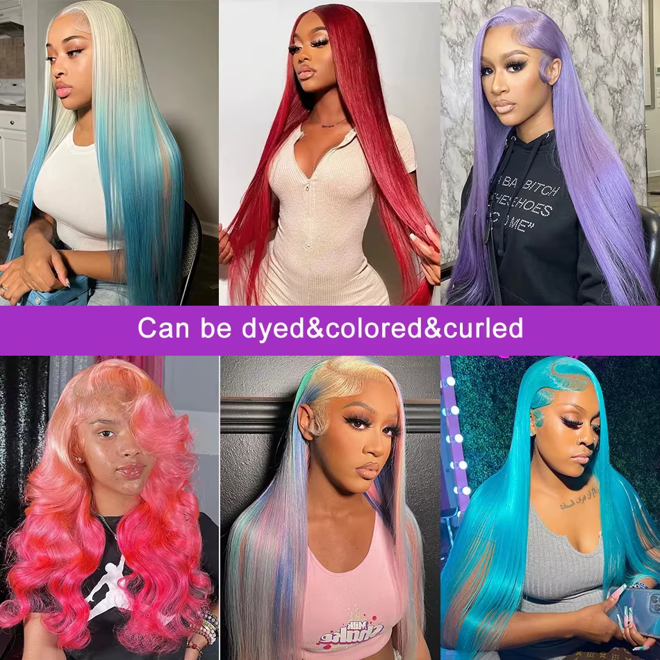 Perruque Lace Frontal Wig brésilienne naturelle, cheveux lisses, blond 613 Hd, 13x6, 13x4, pour femm