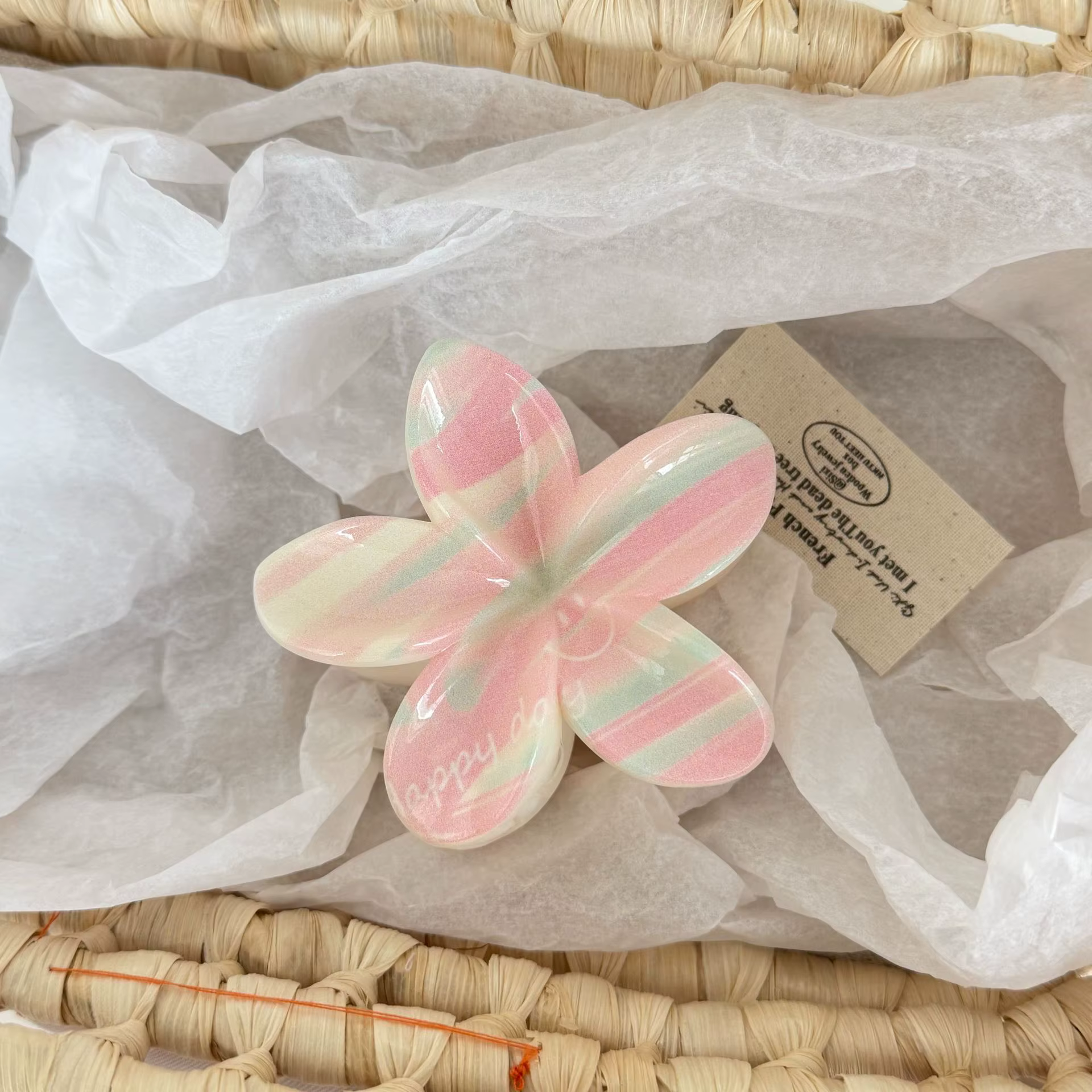 Pinces à cheveux florales rose bonbon pour femmes, mignonnes, avec nœud cerise et imprimé écossais, 