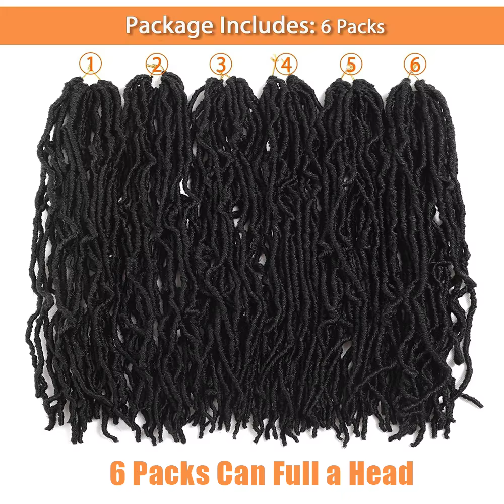 1/6 paquets Faux Locs Crochet cheveux 30 pouces doux Locs pour Locs en détresse papillon Locs Croche