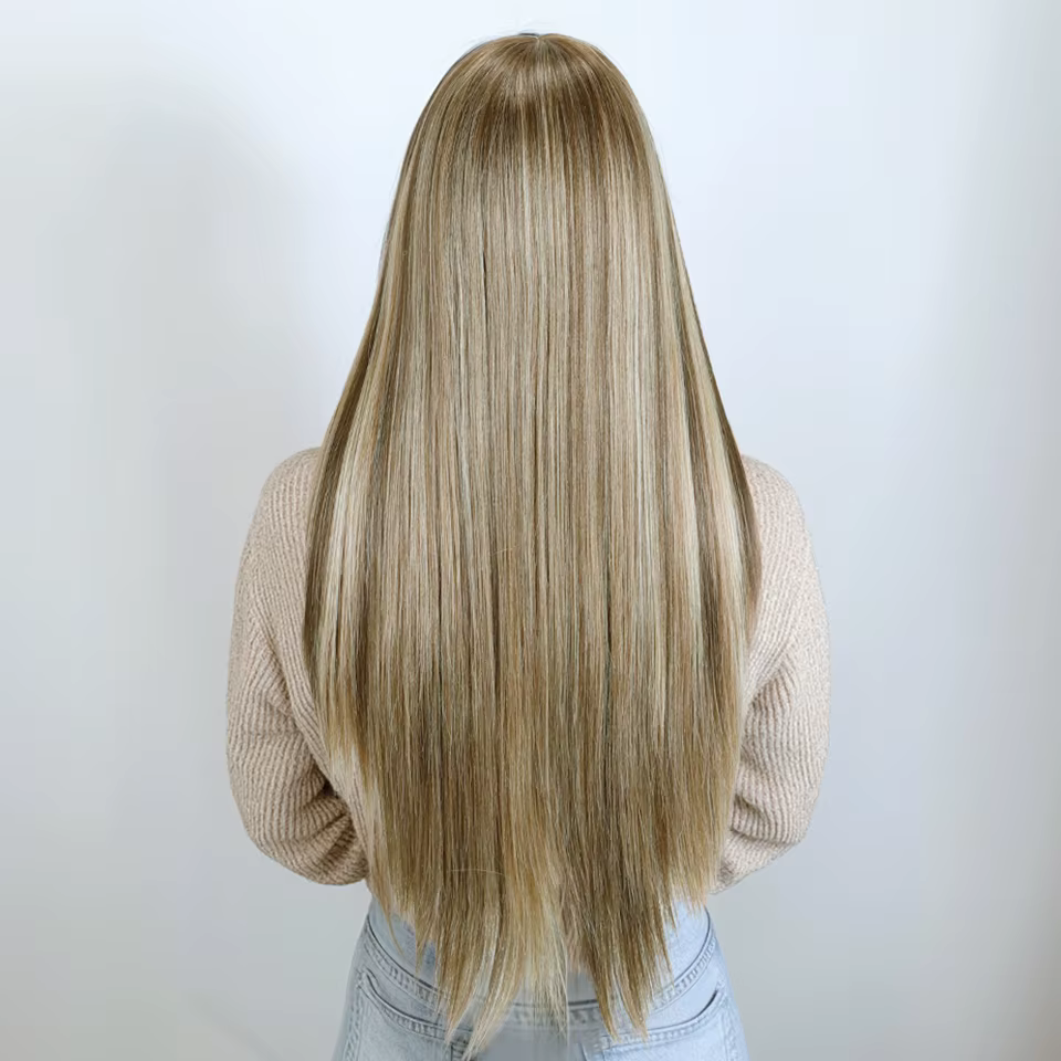 Perruque Lace Front Wig synthétique ombrée blonde-Noble, perruque Lace Front Wig, cheveux de bébé li