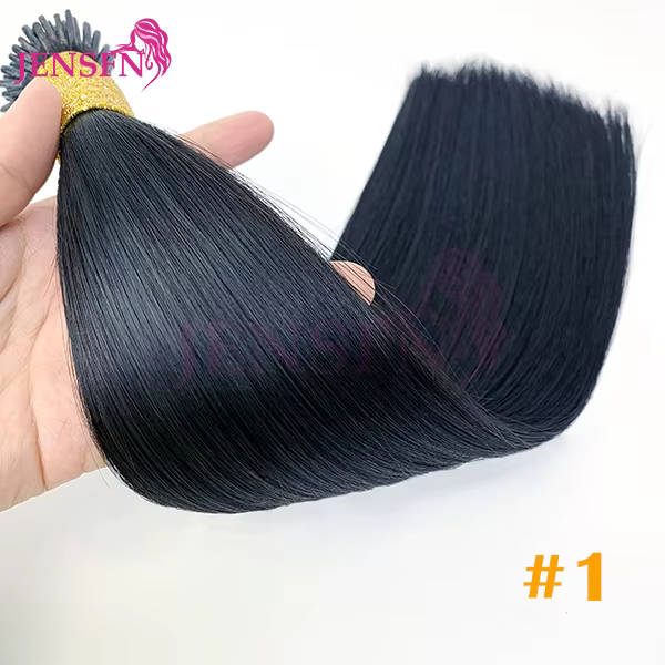 JENSFN I pointe Extensions de cheveux 1g/brin 16 "-26" pouces Remy Fusion naturelle 100% cheveux hum