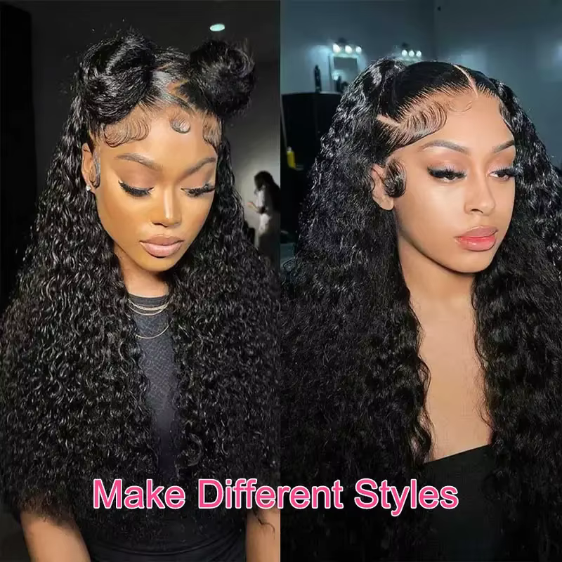 Perruque à dentelle frontale Water Wave sans colle, prête à porter, perruque brésilienne Deep Wave 1