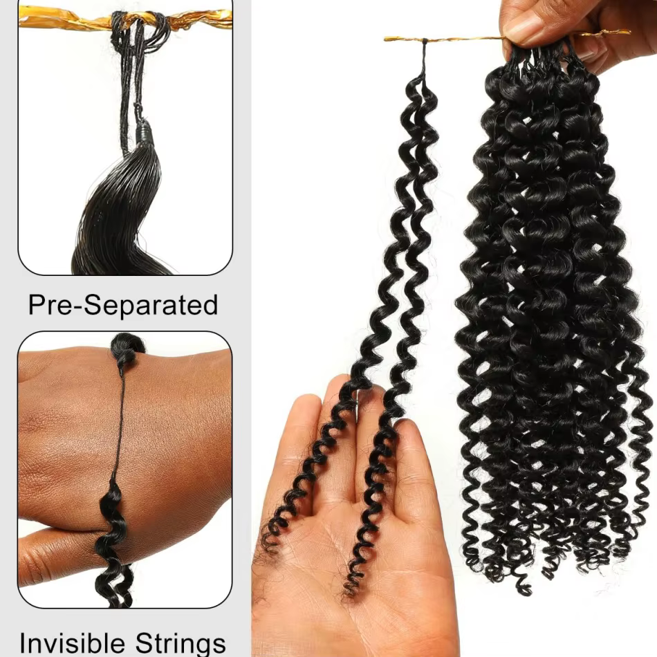 Cheveux humains bouclés crépus pré-bouclés pour tresses au crochet, pour femmes, cheveux bouclés bir