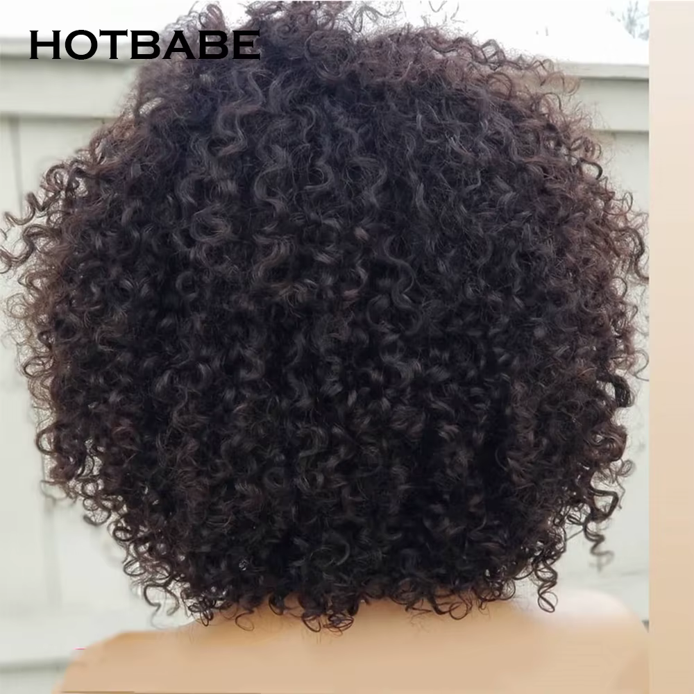 Crépus bouclés perruque 13x6 Transparent dentelle avant perruque Afro crépus bouclés perruque de che