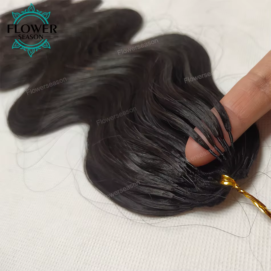 Extensions de Cheveux Naturels au Crochet Pré-Mathiés Sans Nministériels d, Vague de Corps, Plume, S