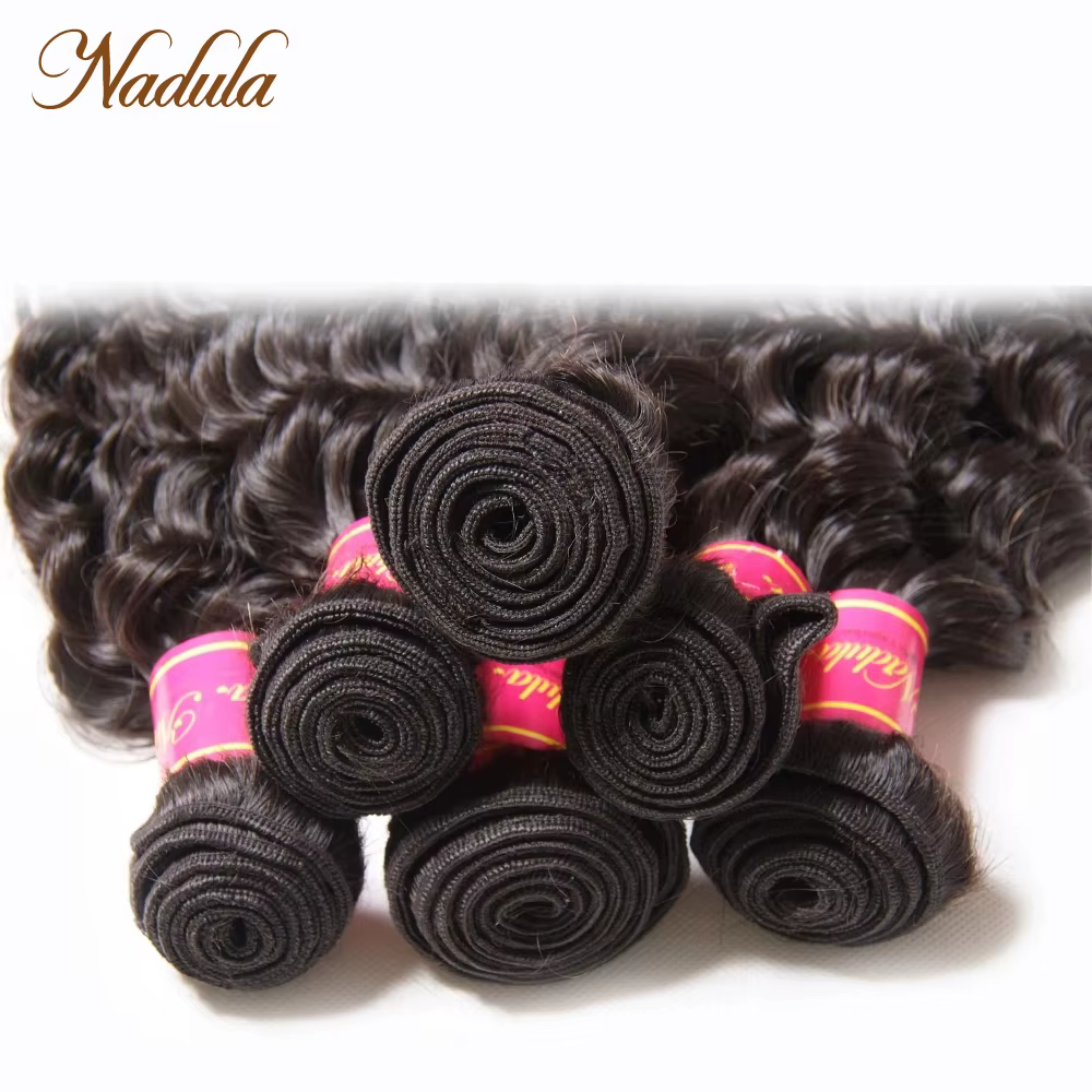 Tissage en lot péruvien Remy naturel Deep Wave-Nadula, cheveux humains, 12-26 pouces, richesse, docu