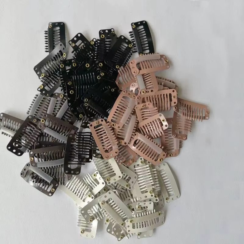20 pièces pince dans l'extension de cheveux perruque Clips pour cheveux humains frange Snap pinces à