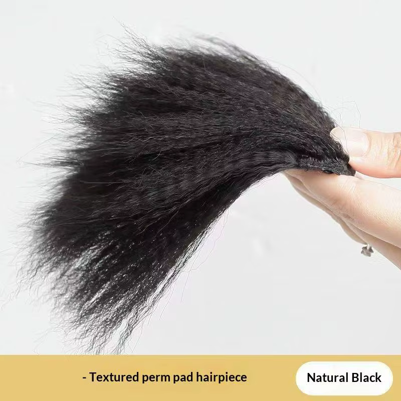 Topper capillaire synthétique invisible, postiche volumineux en soie de maïs naturelle, rehausseur d
