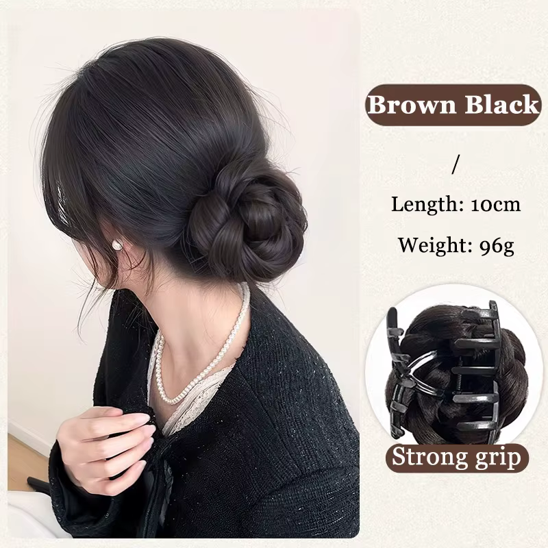 AOSIQUEEN – Chignon synthétique demi-cravate, tête de boulette de viande en désordre, Chignon à grif